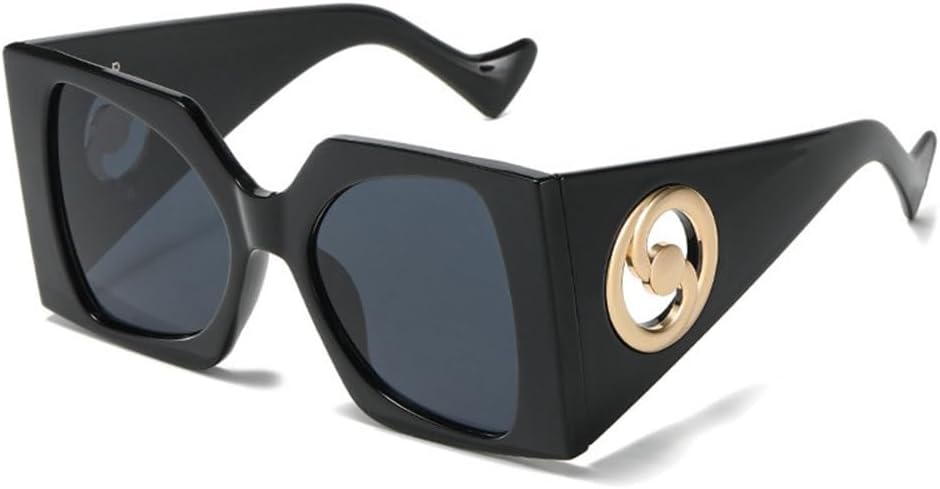 

Модные большие квадратные солнцезащитные очки для женщин, винтажные очки-«кошачий глаз» большого размера, градиентные солнцезащитные очки с защитой от УФ-излучения UV400 MTZJH, Black Gray