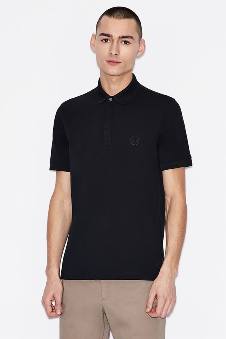 

Футболка с воротником Armani Exchange, синий