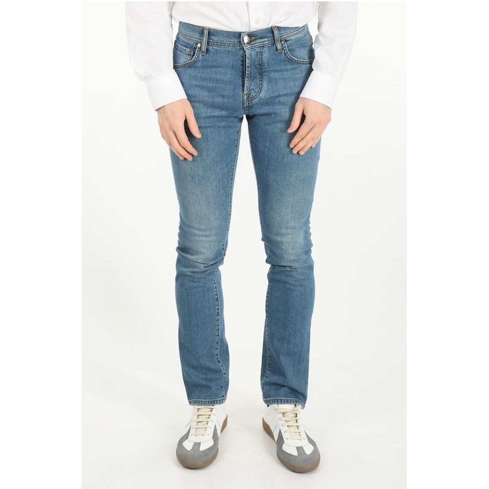 

Синие хлопковые джинсы Деним Corneliani, Blue