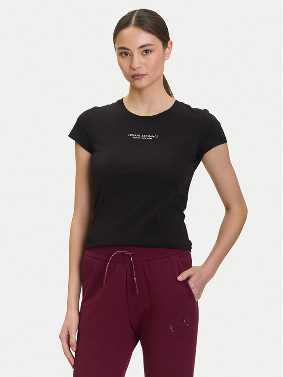 

Футболка slim fit XW001455 AF10356 UC001 Armani Exchange, чёрный