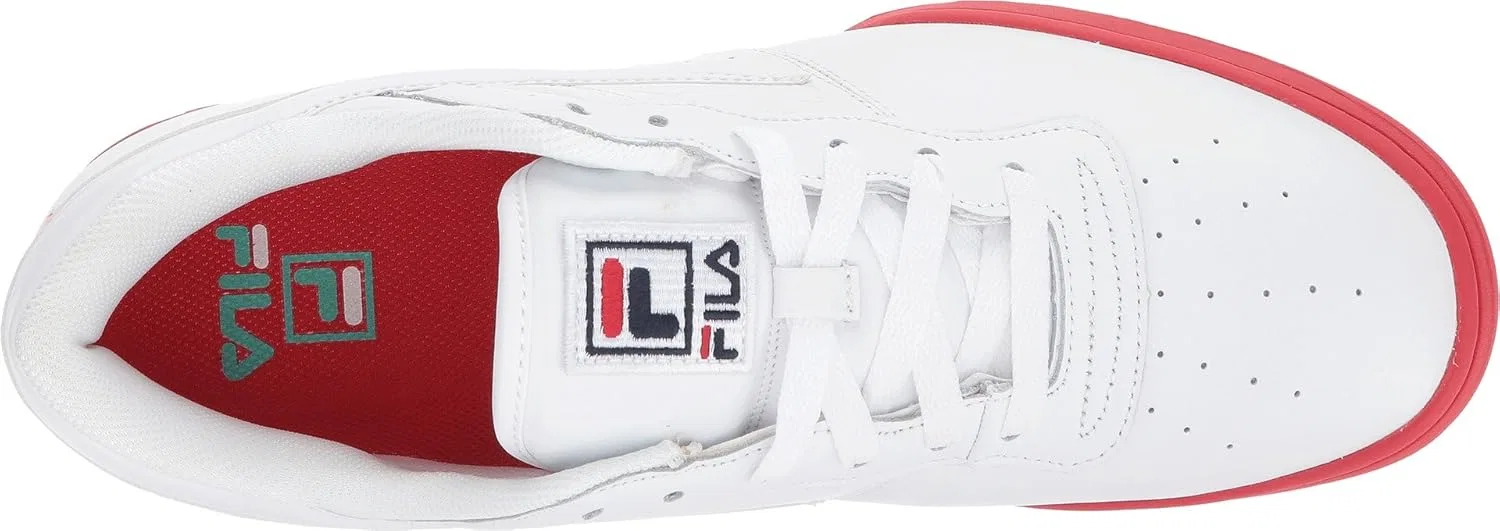 Мужские модные кожаные кроссовки Fila Original Fitness Logo до щиколотки, White — фото 2