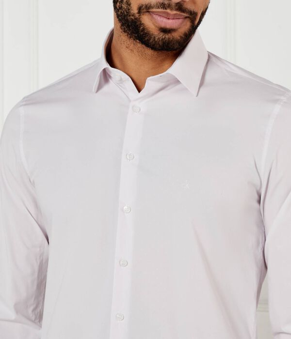 Рубашка Slim fit Calvin Klein, коричневый — фото 4