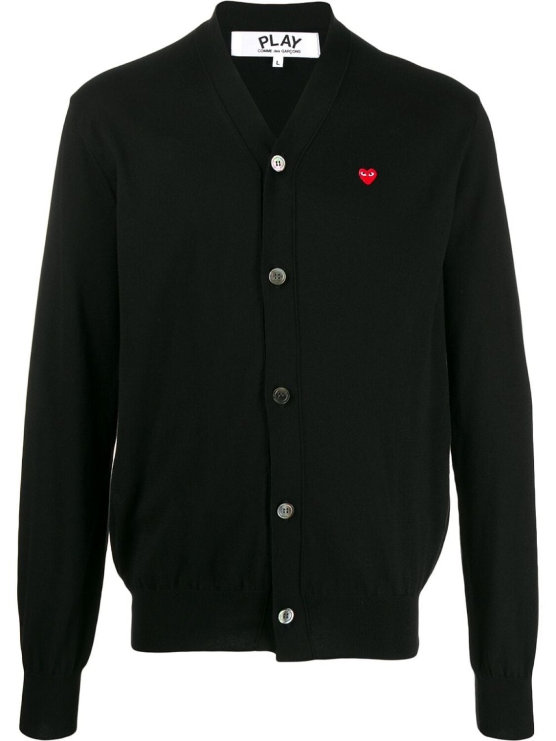 

Кардиган с V-образным вырезом и логотипом Heart Comme Des Garçons Play, черный