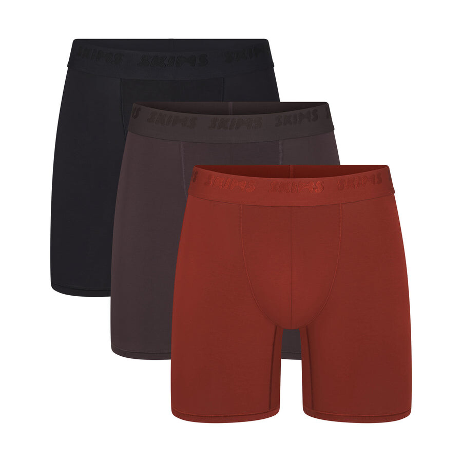 

Мужские 5" боксеры, 3 шт. SKIMS Skims Stretch, цвет Rust Multi