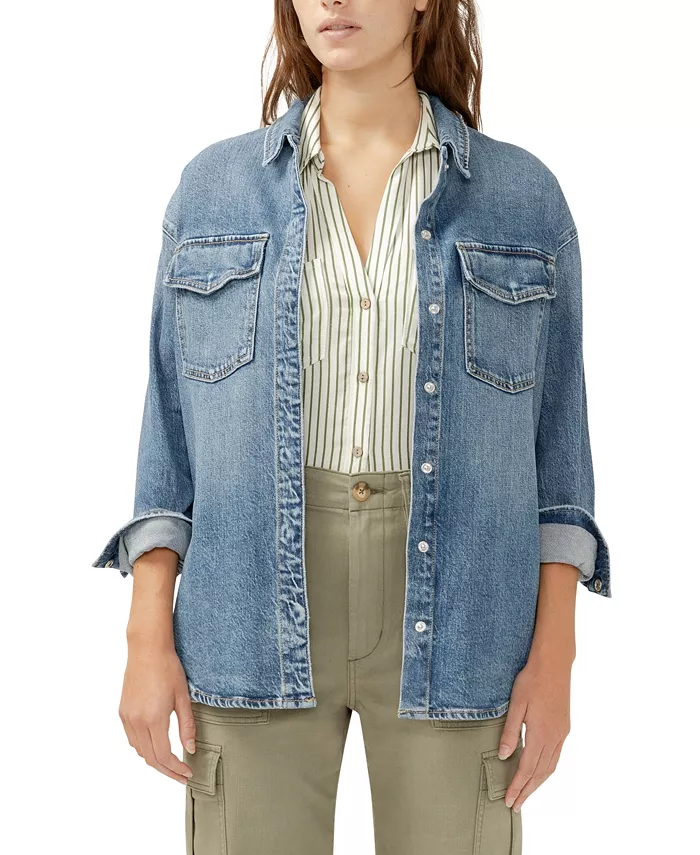 

Женская джинсовая куртка Silver Jeans Co., синий