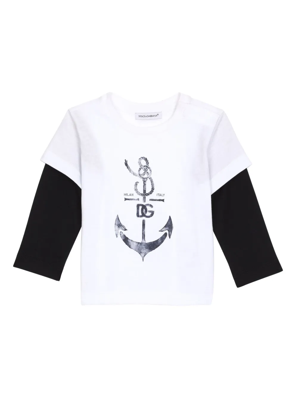 

Футболка с принтом и логотипом DG Dolce & Gabbana Kids, белый