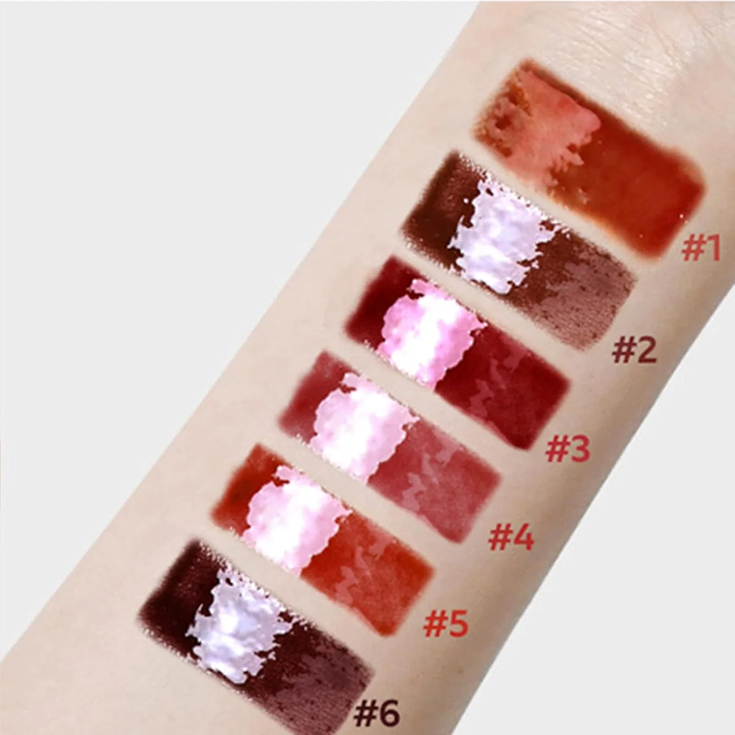 Блеск для губ Tinted Lip Gloss, увлажняющий, набор 6 шт., 4.7 мл — фото 4