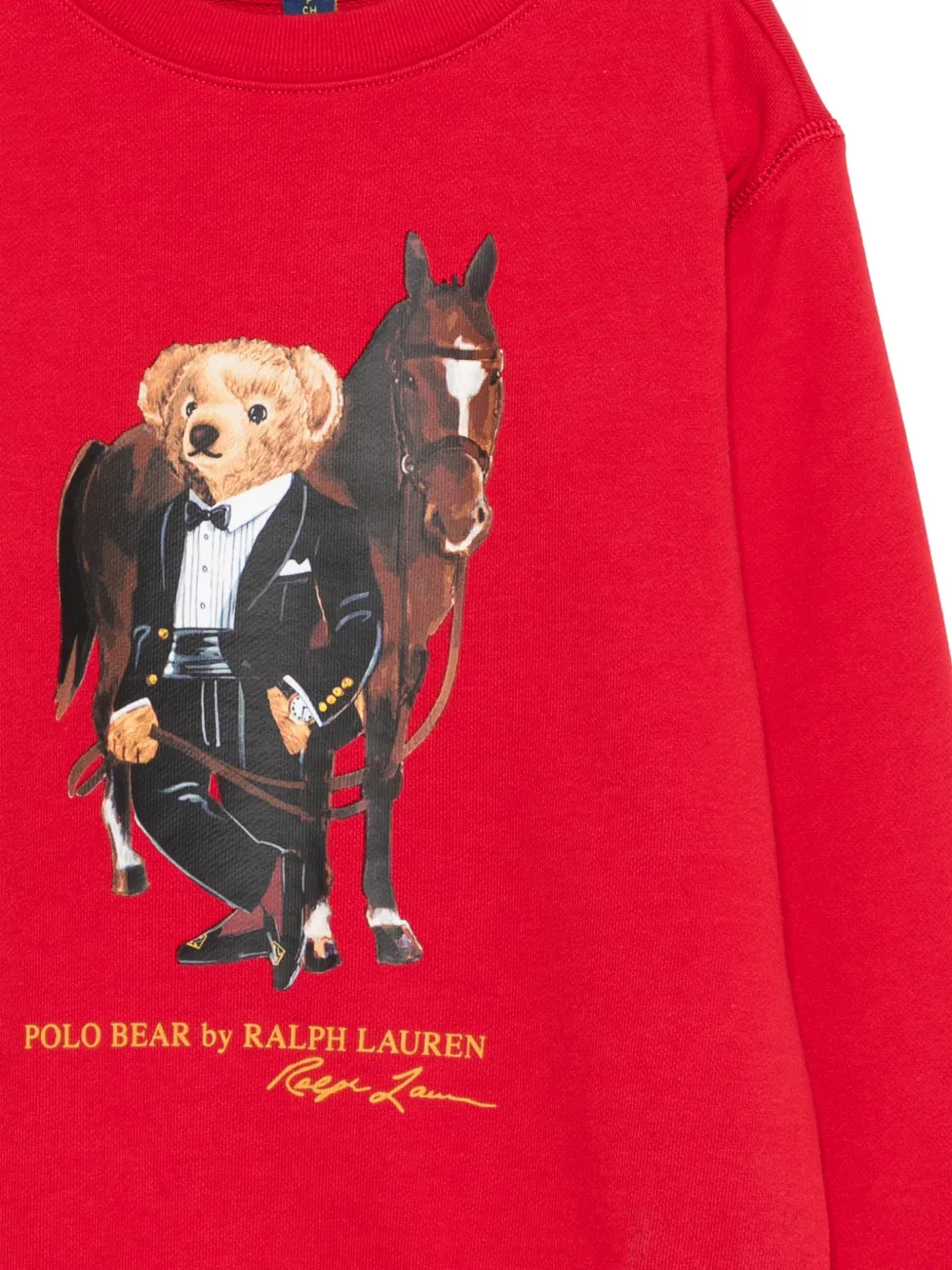 Свитшот с графическим принтом Polo Ralph Lauren Kids, красный — фото 3