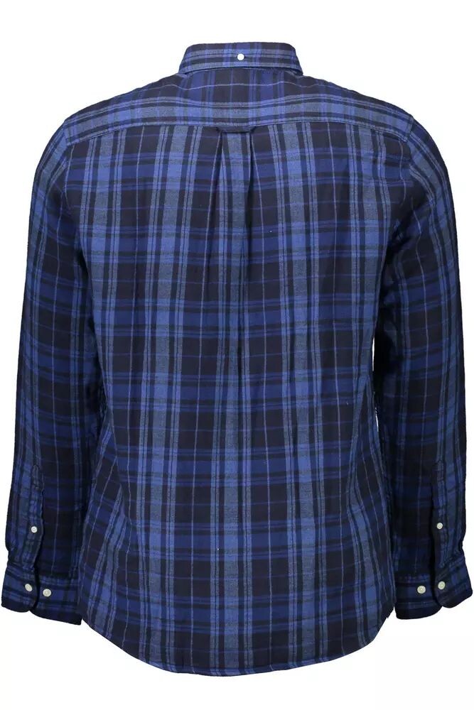 

Gant Elegant на пуговицах хлопковая мужская рубашка, синий