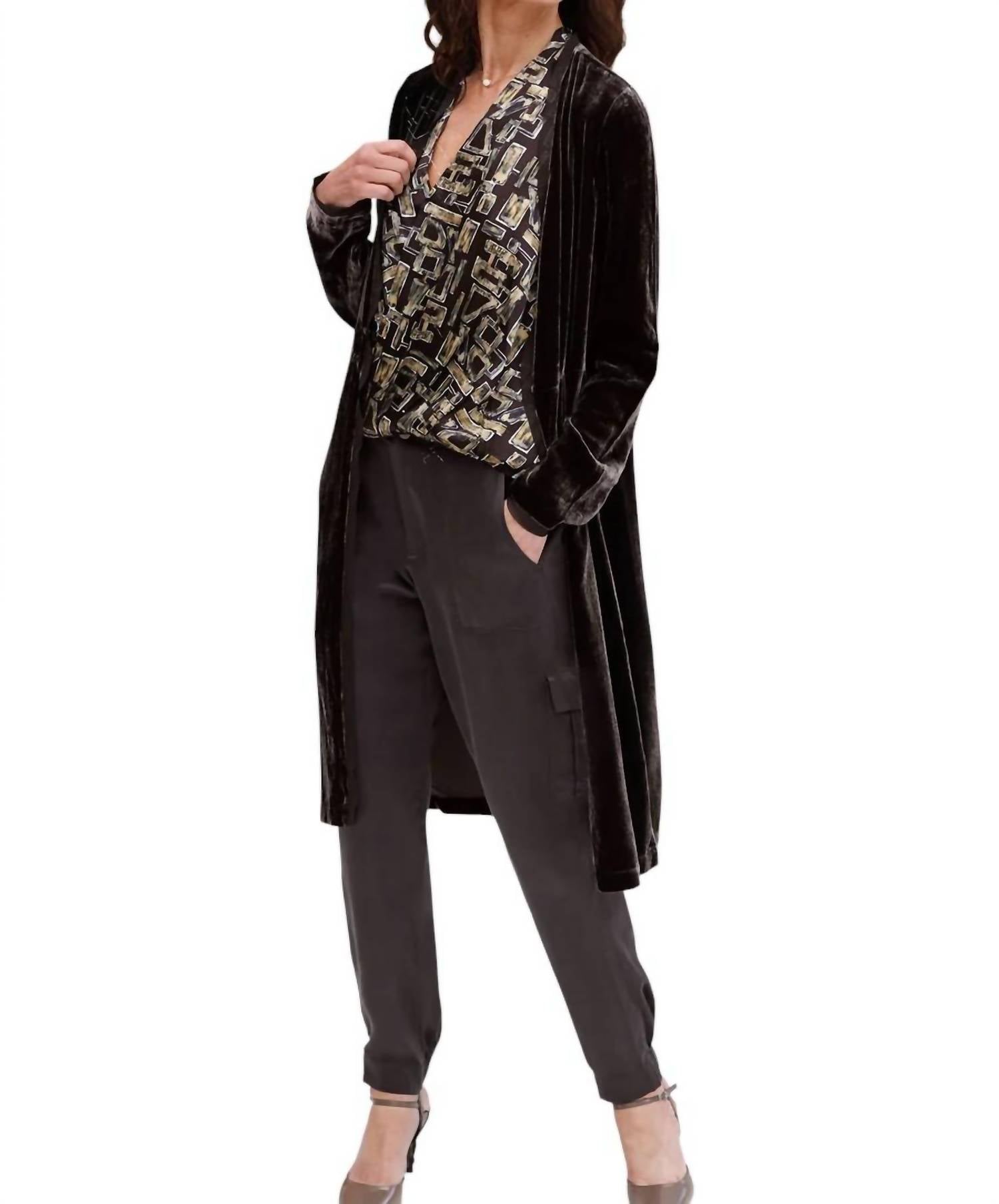 

Go by Go Silk Роскошные брюки-карго цвета эспрессо