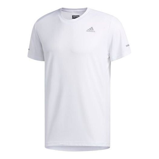 

Футболка adidas Run It Tee M Logo Training Sports Short Sleeve White, белый
