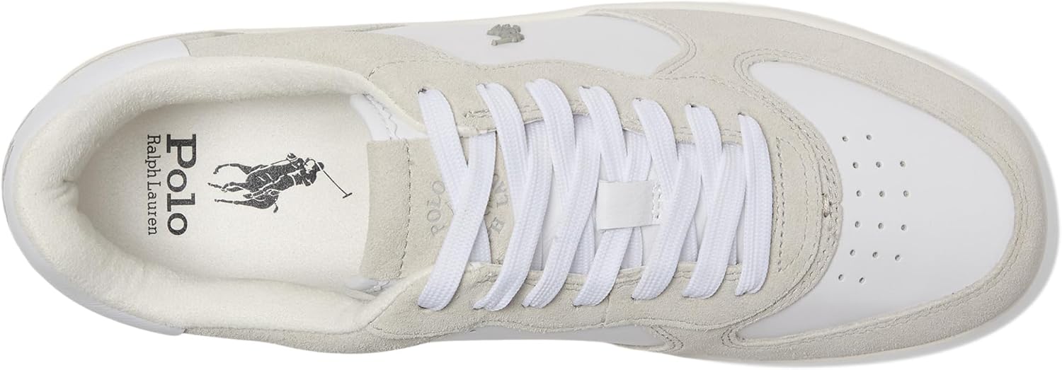 Мужские кроссовки Polo Ralph Lauren Masters Court из кожи и замши, белый/фиолетовый/серый — фото 2