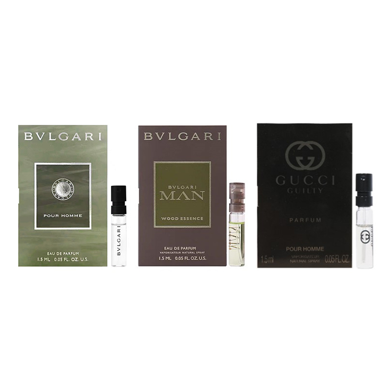 

Мужской набор из трех пробников парфюма eau de parfum eau de toilette BVLGARI