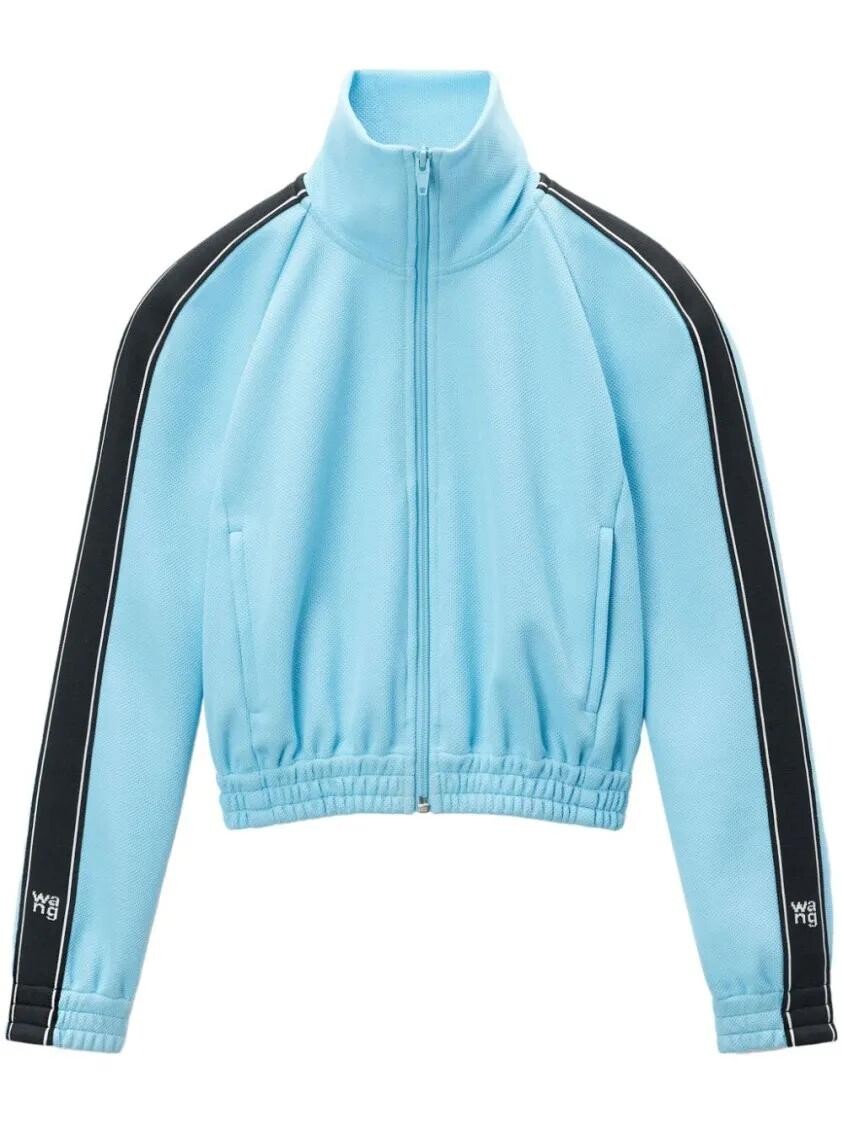 

Укороченная спортивная куртка с логотипом Alexander Wang, синий