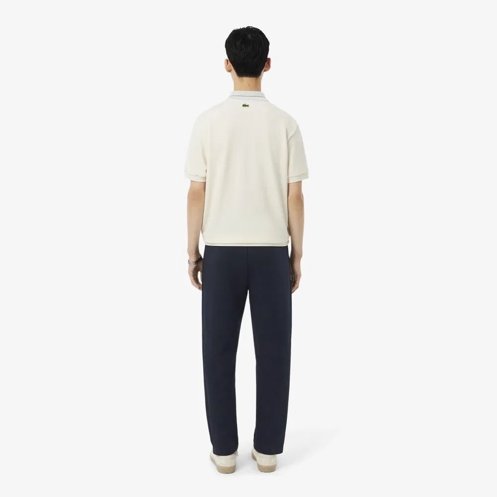 Мужские спортивные брюки MIF Double Face из хлопка и полиэстера, тёмно-синие, от Lacoste — фото 4
