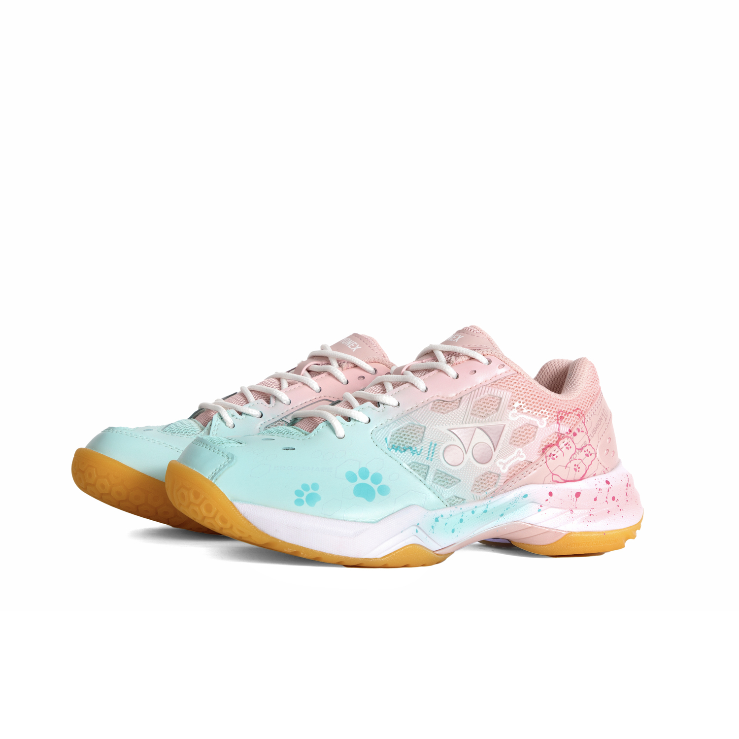 101cr Износостойкие нескользящие кроссовки для бадминтона Low top Unisex YONEX, розовый — фото 4