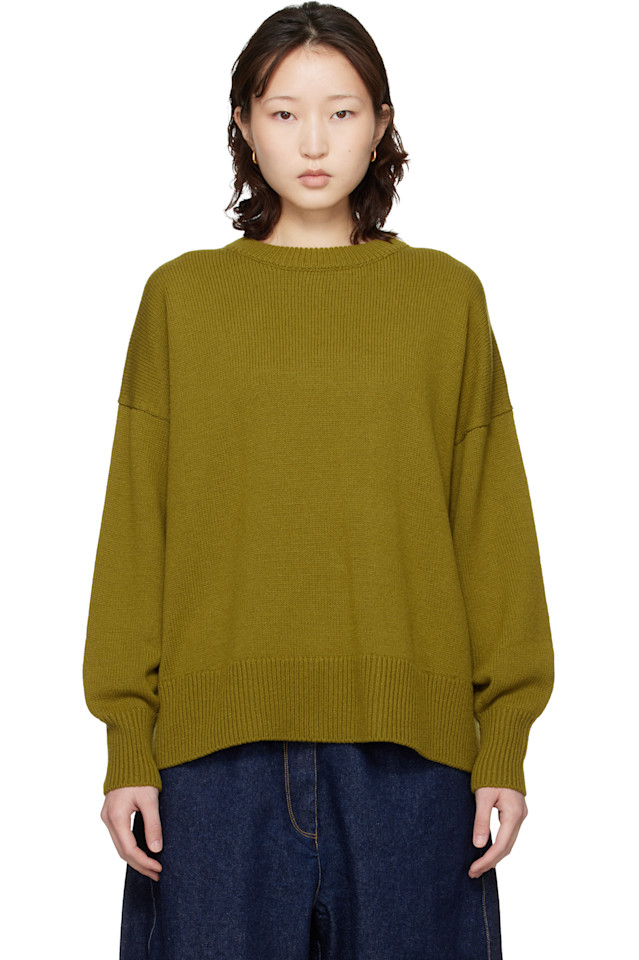 

Cordera Зеленый свитер оверсайз из мериносовой шерсти