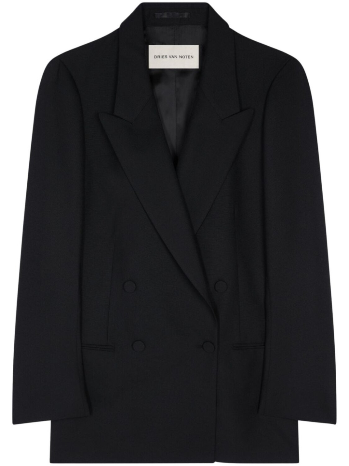 

DRIES VAN NOTEN двубортный блейзер, черный