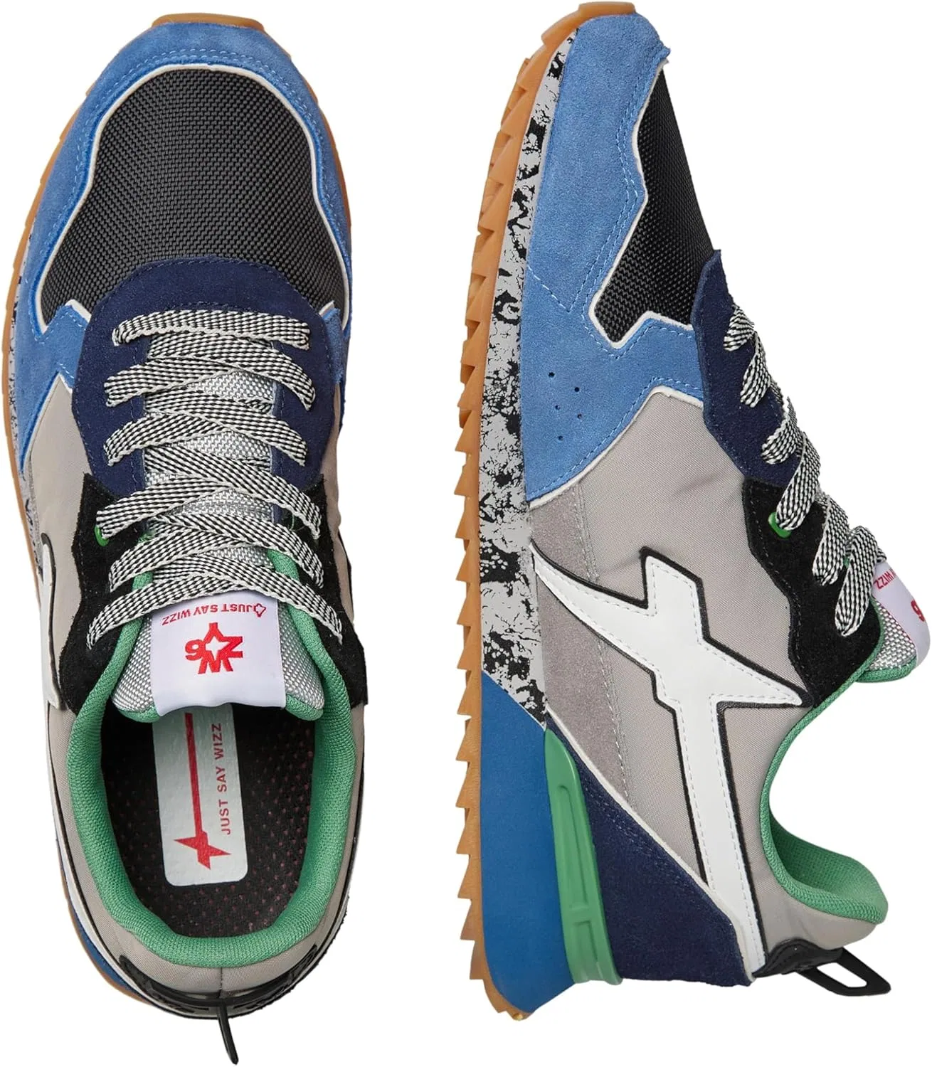 Туфли w6yz TW6YZ Jet-M Suede/Textile/St 0012013560.40.1f39 Blu Verde Rosso, Azure Multi — фото 4