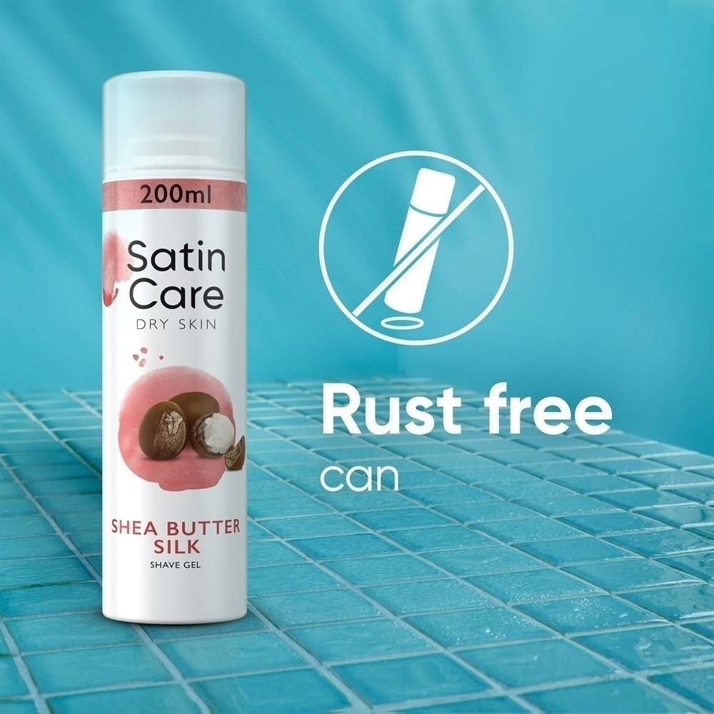 Гель для бритья Venus Satin Care для женщин Gillette, shea butter 200 мл — фото 2