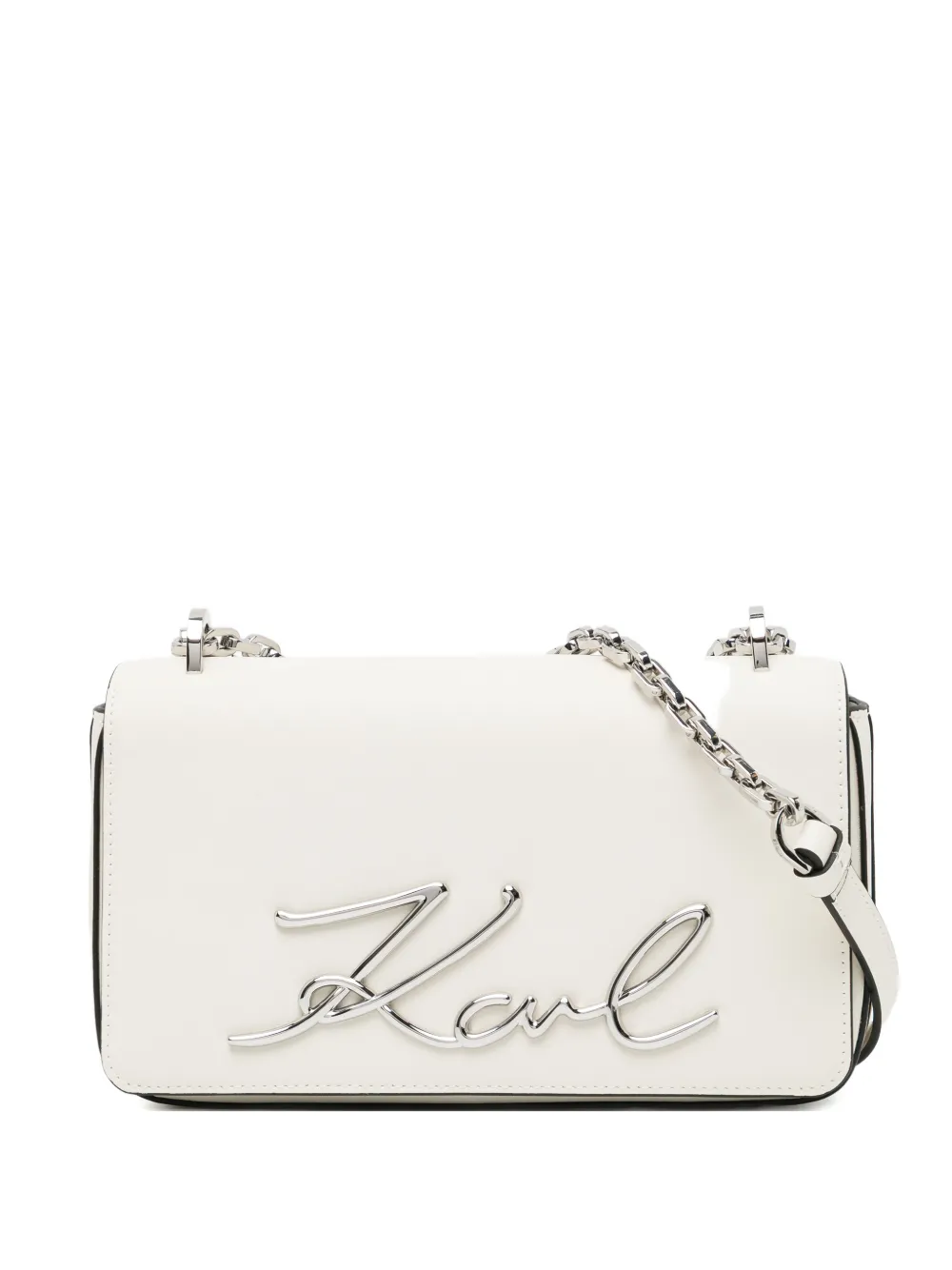 

Сумка через плечо с фирменной цепочкой Karl Lagerfeld, белый