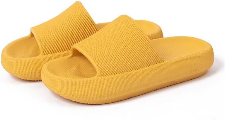 

Мужские и женские антискользящие домашние тапочки Zonkacen для использования в помещении, ванной и на пляже, желтый