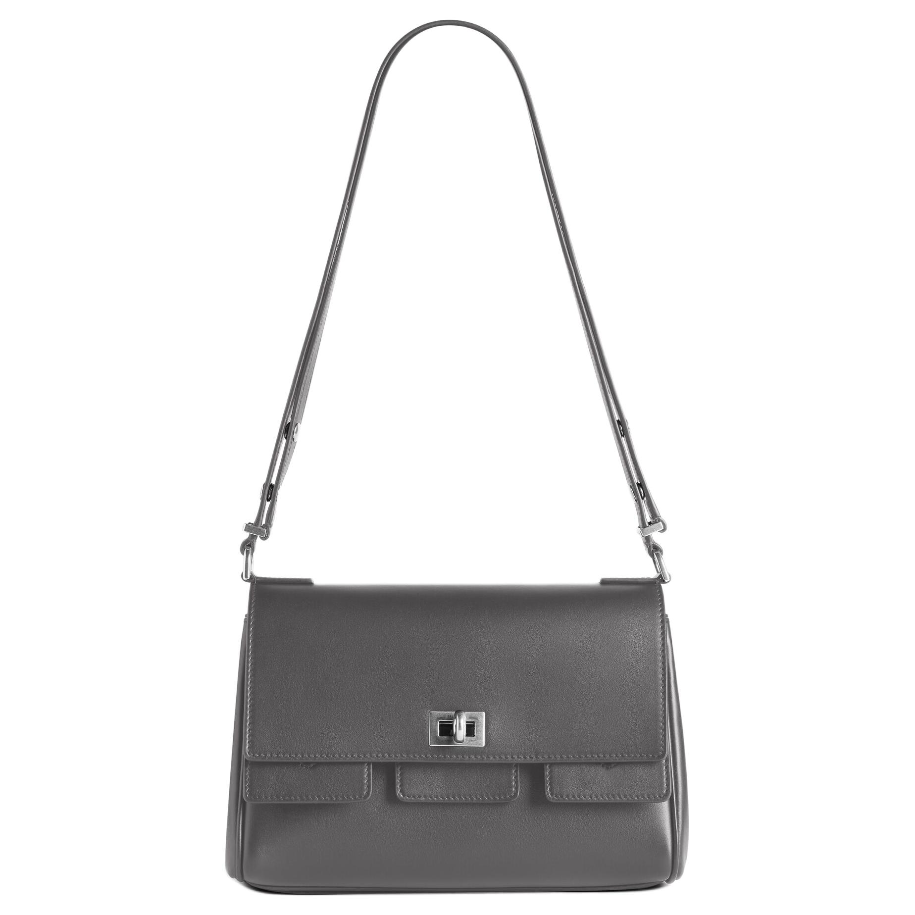 

Balenciaga Сумка через плечо из кожи коровы бель эйр малая женская серая