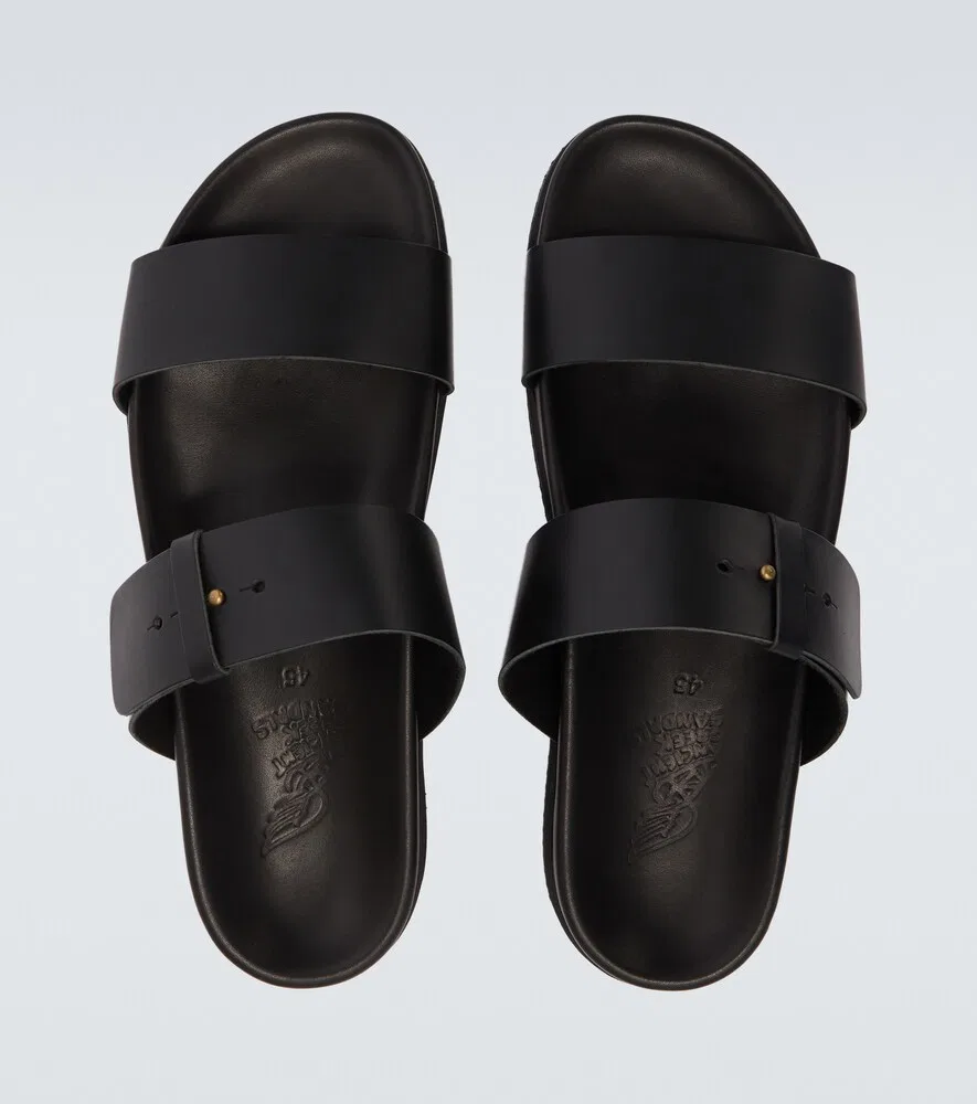 Кожаные сандалии «Кимон» Ancient Greek Sandals, черный — фото 4