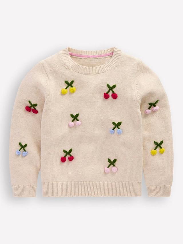 

Детский хлопковый джемпер с длинными рукавами Mini Boden, Oatmeal Melange