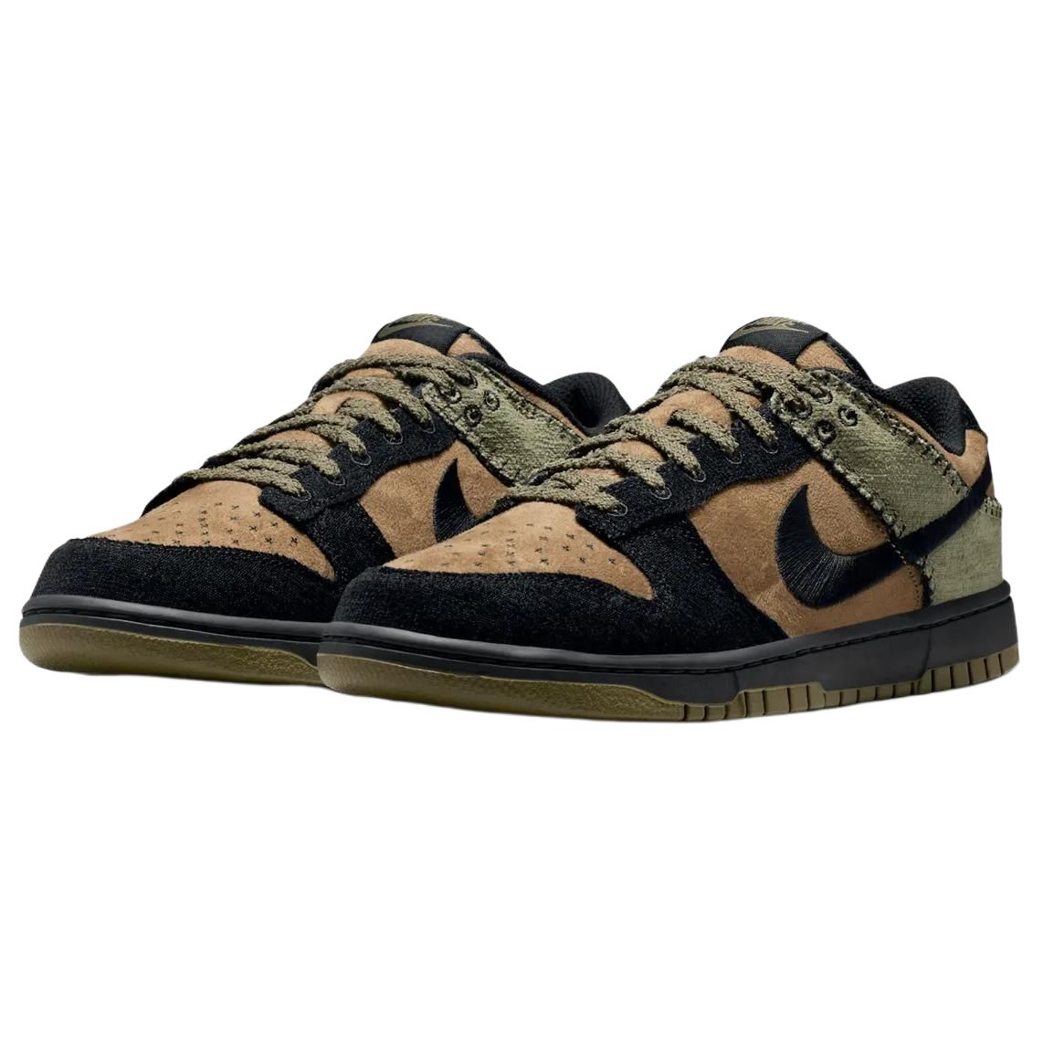 Кроссовки Dunk Low Retro Breathable Nike, коричневый черный зеленый — фото 4