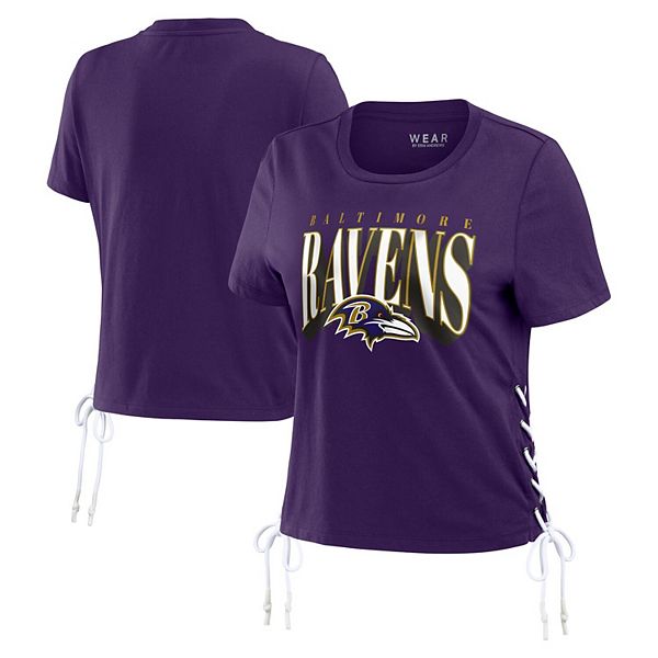 

Женская фиолетовая футболка Baltimore Ravens с кружевной шнуровкой сбоку Wear By Erin Andrews, Фиолетовый, Женская фиолетовая футболка Baltimore Ravens с кружевной шнуровкой сбоку Wear By Erin Andrews