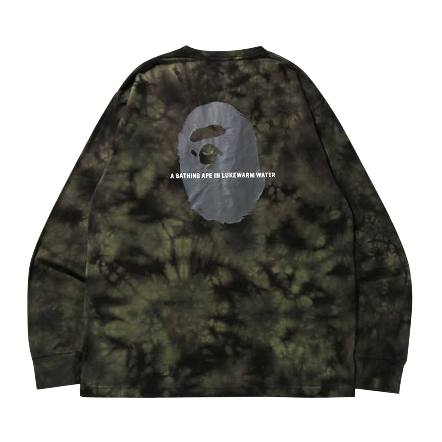Футболка свободного кроя с длинными рукавами и одним карманом BAPE Tie Dye, цвет Черный — фото 2