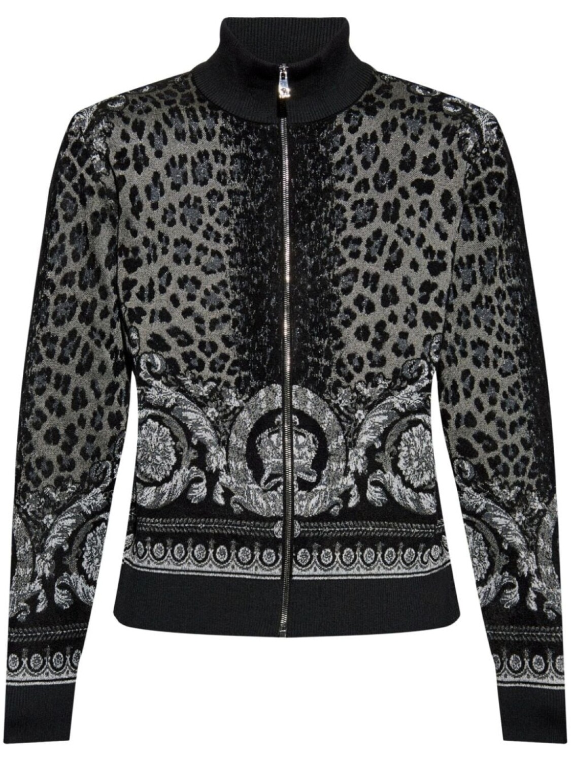 

Versace кардиган из шерсти с узором, черный