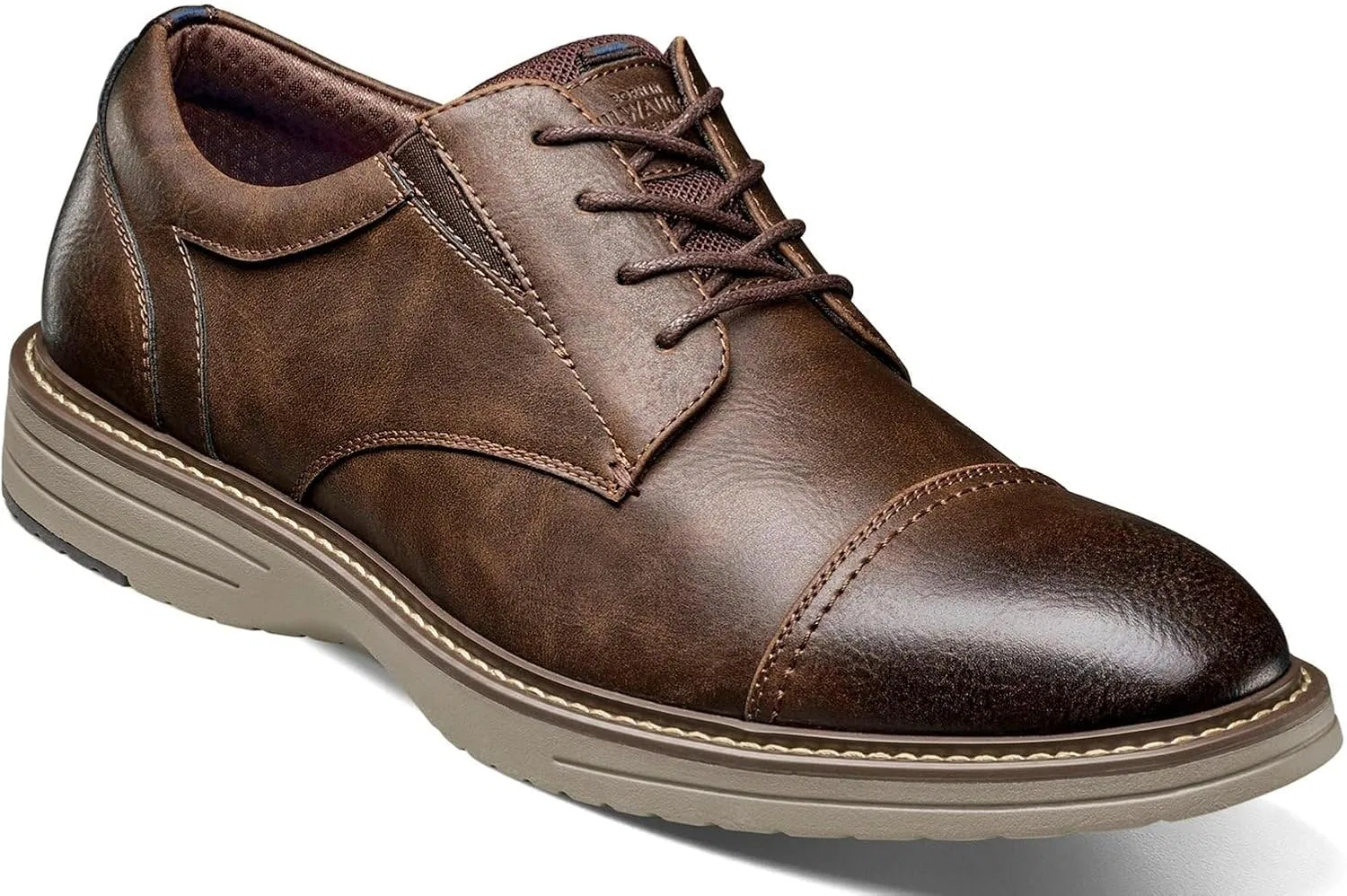 Мужские кроссовки Nunn Bush Gates Cap Toe Casual Dress Sneaker Lightweight Shoe Oxford, Brown