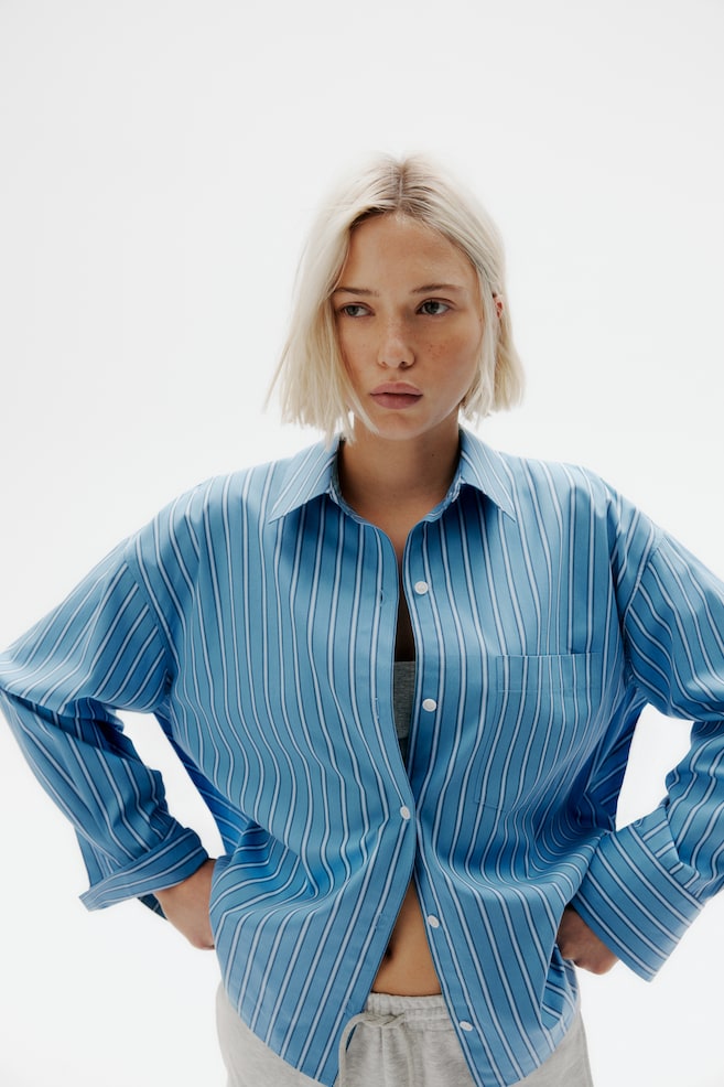 

Блузка свободного кроя из хлопка H&M, мультиколор