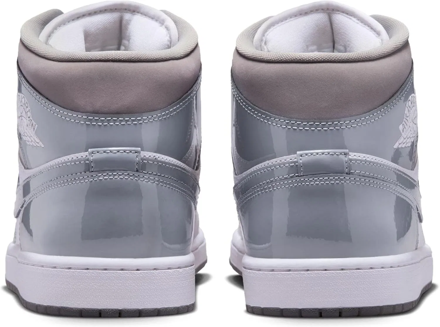 Кроссовки Air Jordan 1 Mid SE, Nike, белый/Cool Grey-medium Grey — фото 4