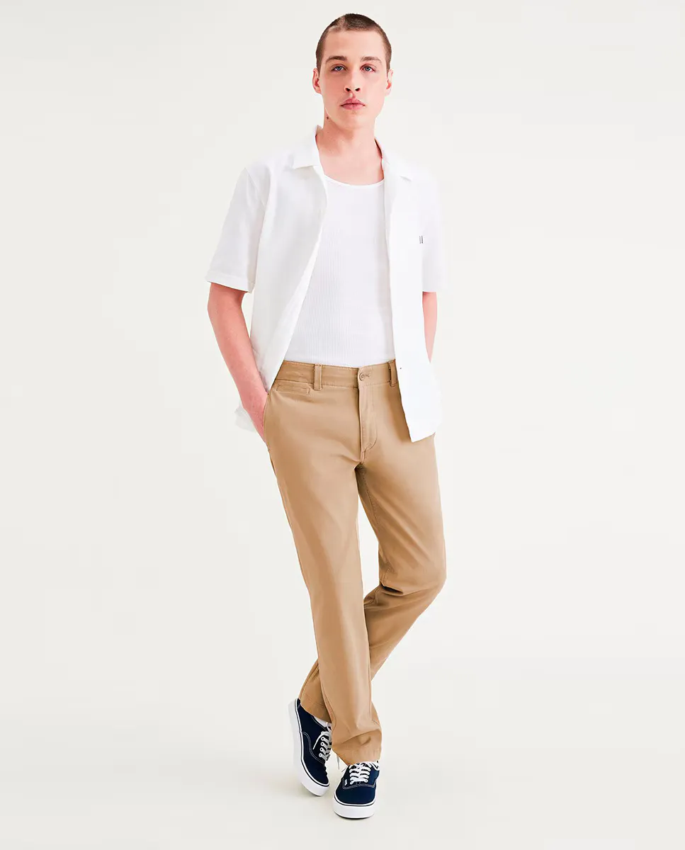 

Мужские китайские эластичные повседневные брюки Dockers, цвет Kaki