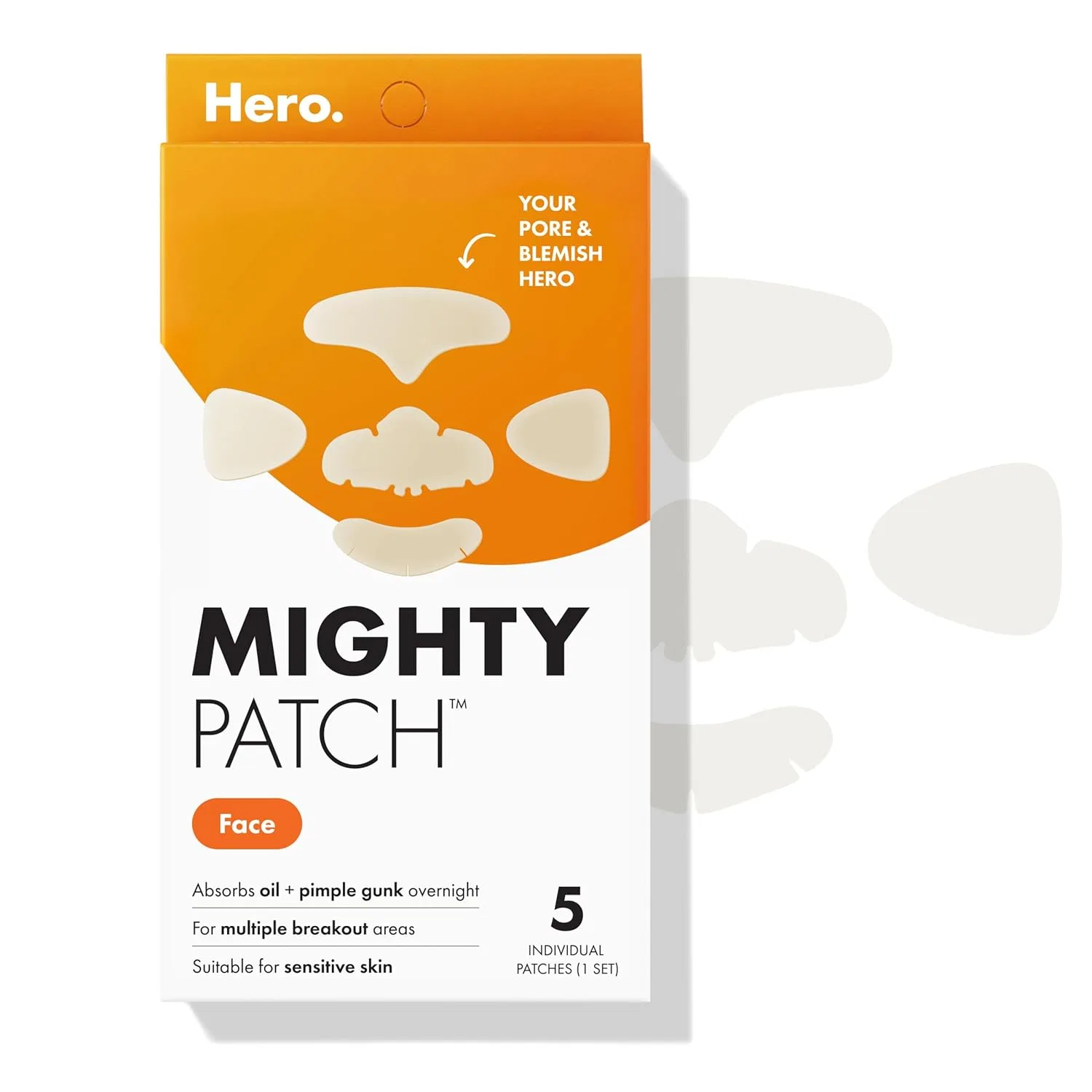 Гидроколлоидные пластыри для лица от акне Mighty Patch Face от Hero Cosmetics Mighty Patch