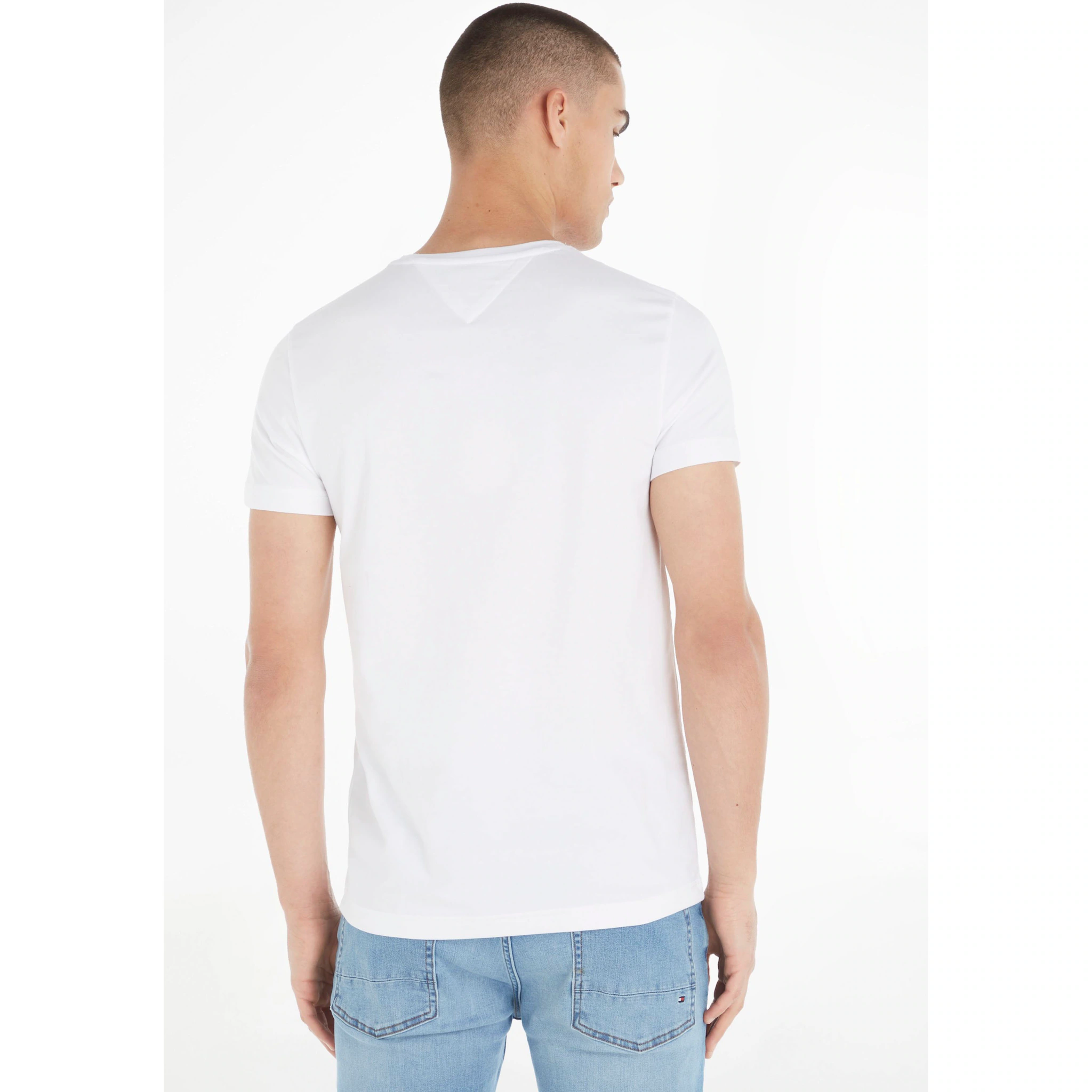 Футболка Tommy Hilfiger "CORE STRETCH SLIM C-NECK TEE", белый — фото 2
