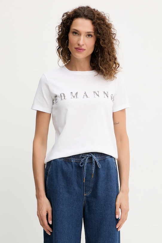 

Хлопковая футболка Ermanno Scervino, белый