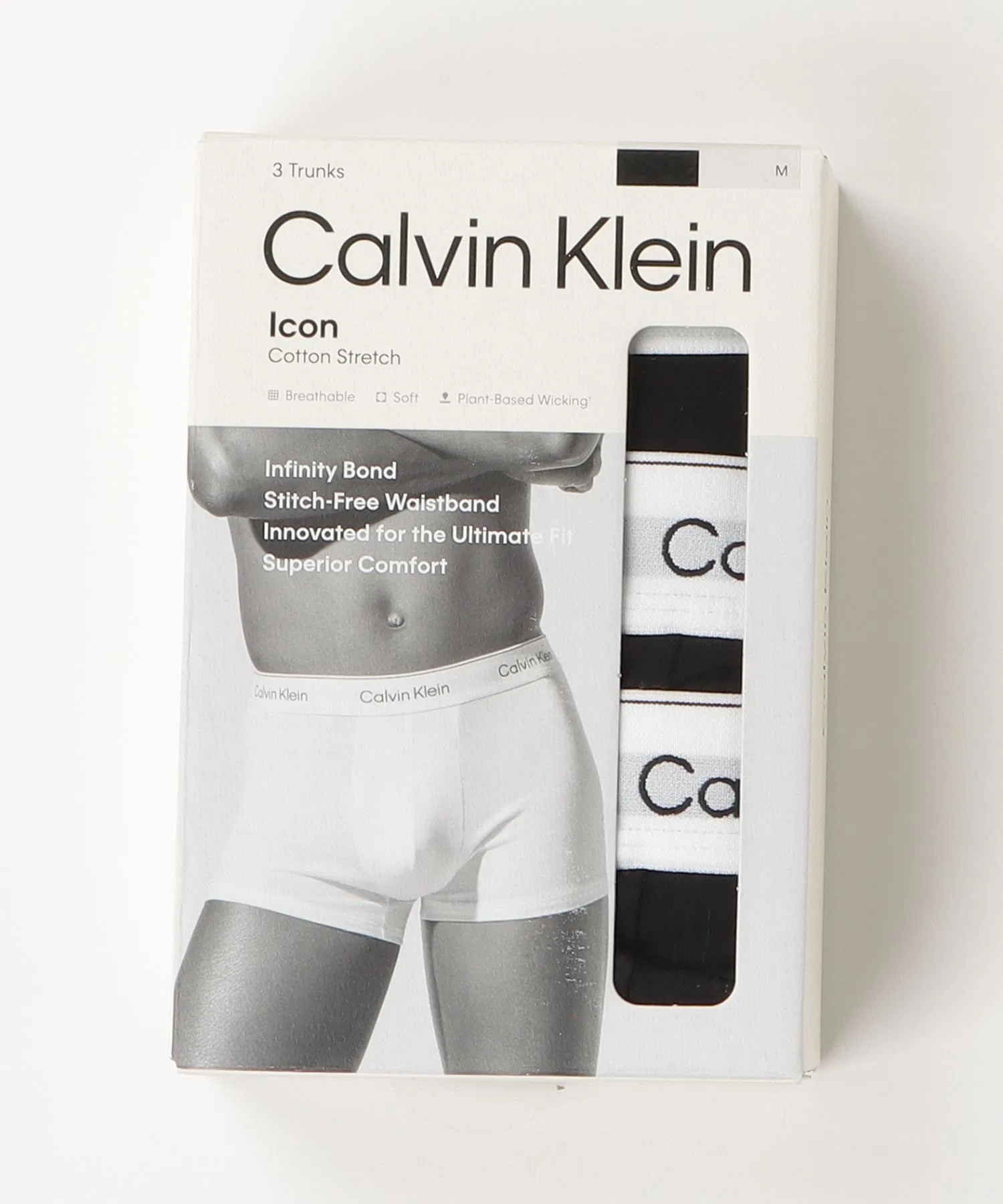 Мужские боксеры Calvin Klein ICON из эластичного хлопка (комплект из 3 штук) — фото 2