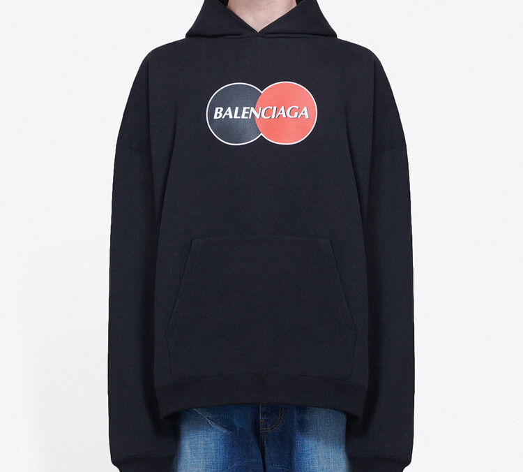 Свитшот мужской Balenciaga Credit Card Logo, черный — фото 3
