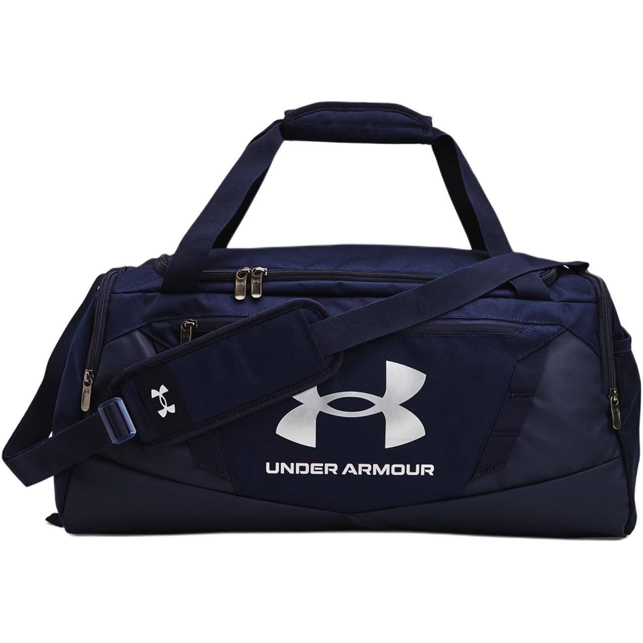 

Under Armour Сумка через плечо из полиэстера, дорожная сумка, небольшого размера, унисекс, темно-синий, металлик, серебристый