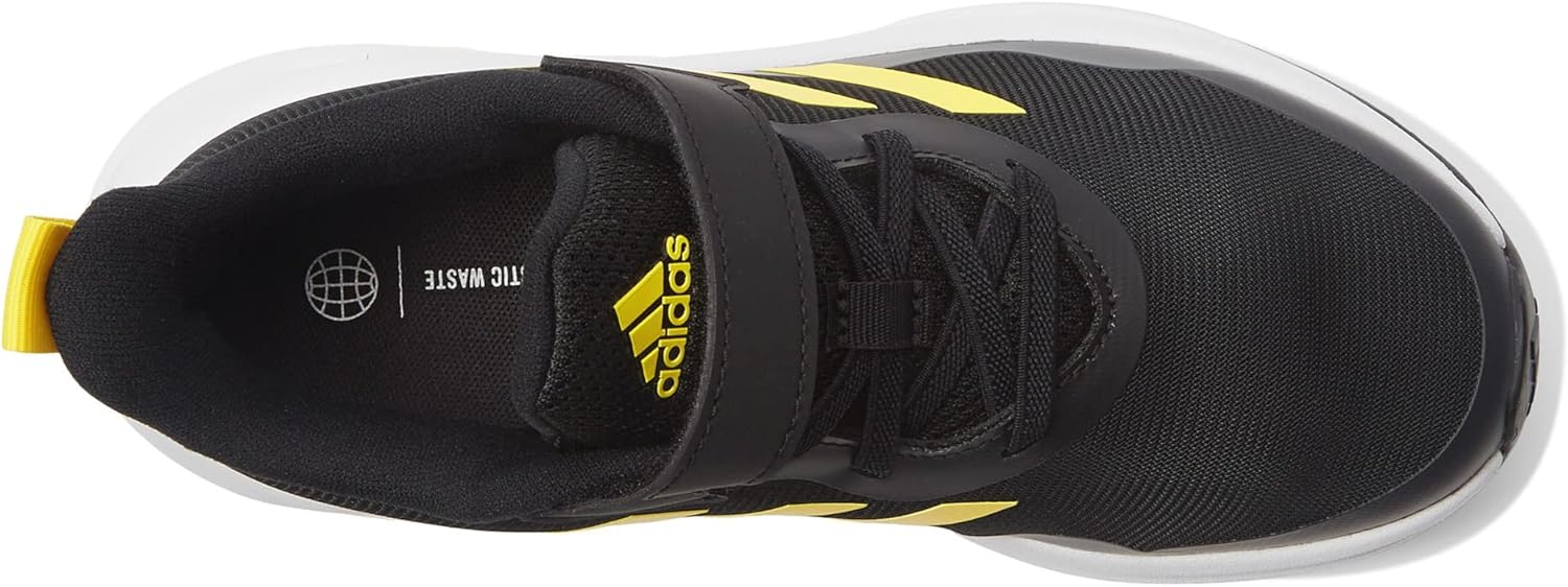 Кроссовки для детей adidas FortaRun с амортизацией Cloudfoam, черный/желтый — фото 3