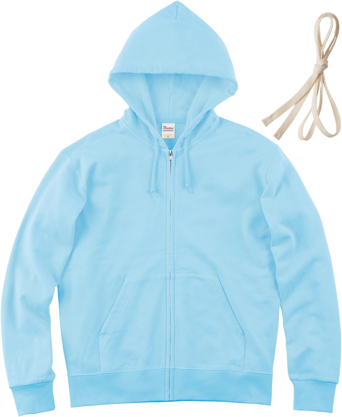 

Мужская толстовка Printstar 00189-NNZ, 273 г, на флисовой подкладке, стандартный капюшон с застежкой-молнией, светло-голубой