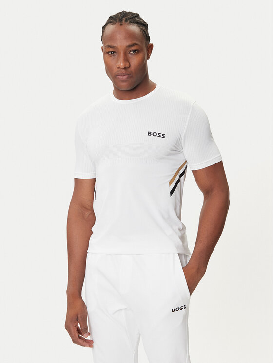 

Футболка slim fit Tech TOC 50543329 Boss, белый