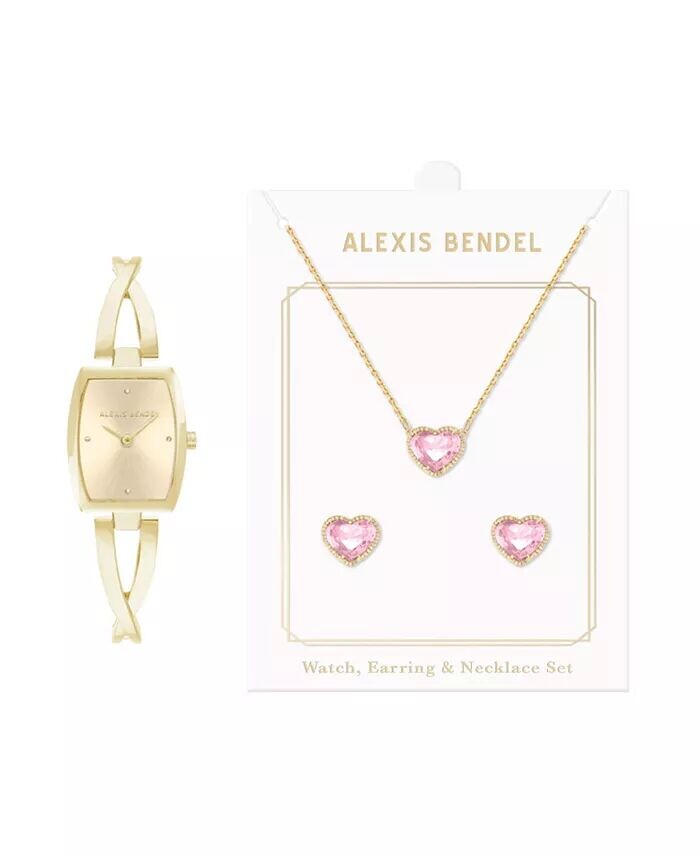 

Женский кварцевый браслет из золотистого сплава, аналоговые часы, 22 мм, подарочный набор Jessica Carlyle, мультиколор