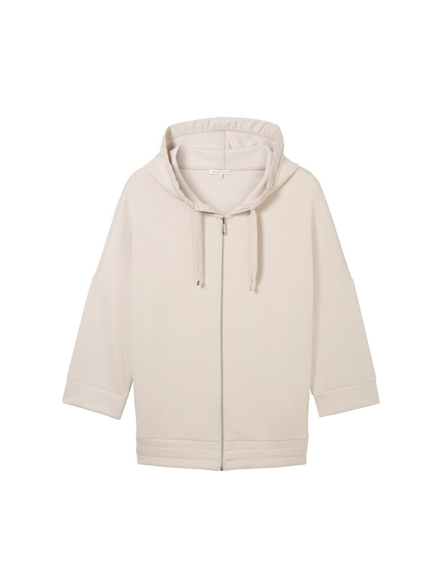 

Толстовка с капюшоном на молнии Tom Tailor Women + Zip-Up Hoodie, белый