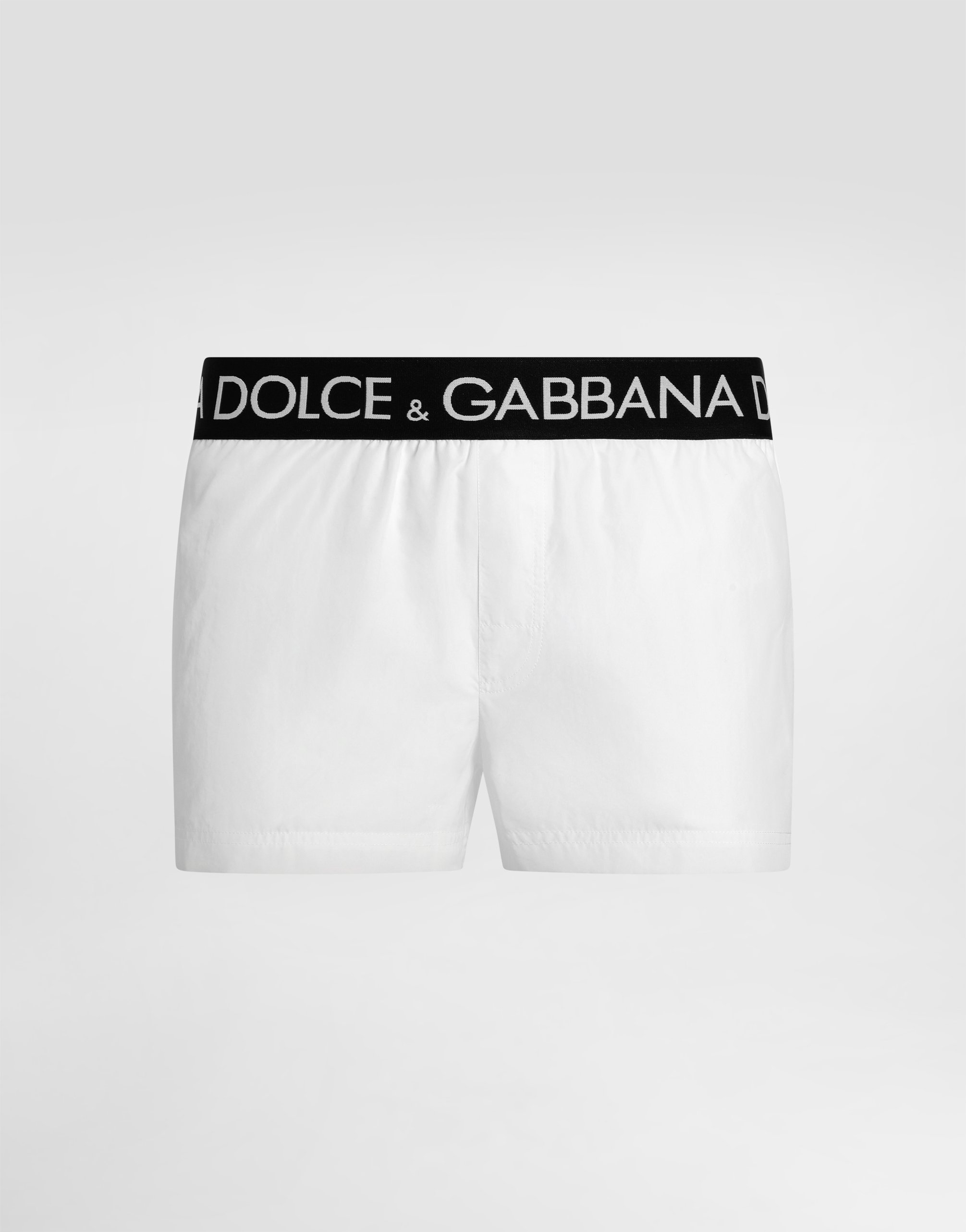 

Короткие плавки с брендированным эластичным поясом Dolce & Gabbana, белый