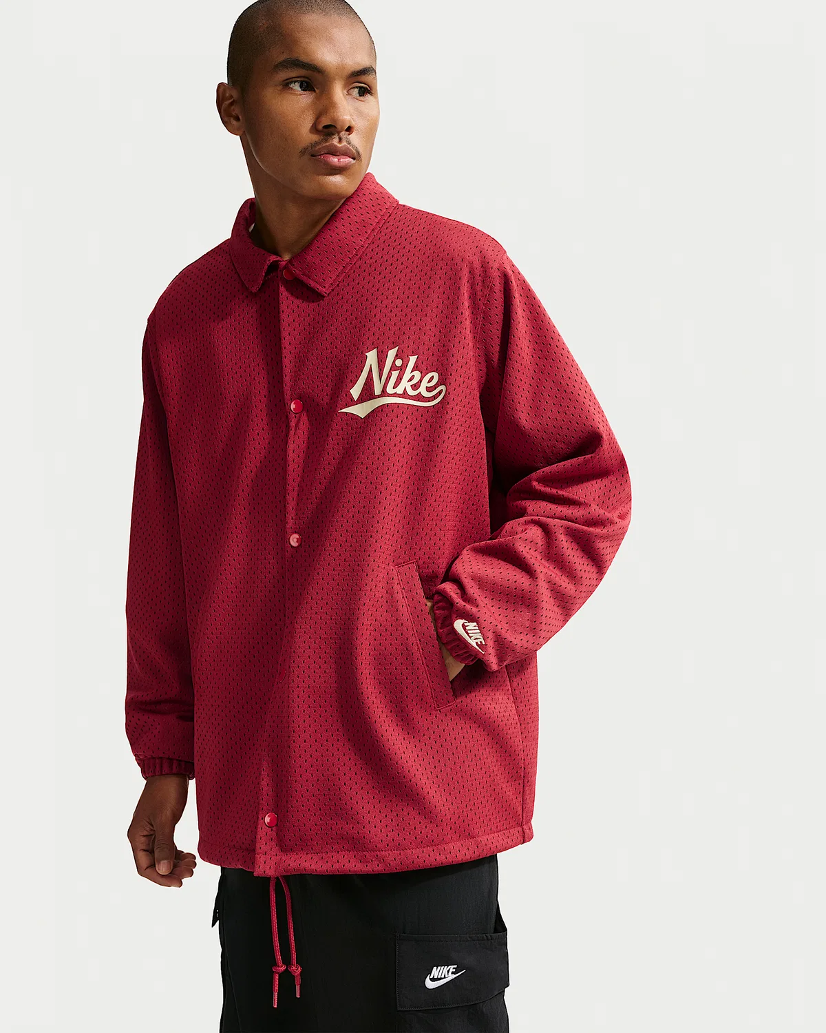 Мужская куртка-тренч Nike Sportswear Club, Team Crimson/Light Khaki